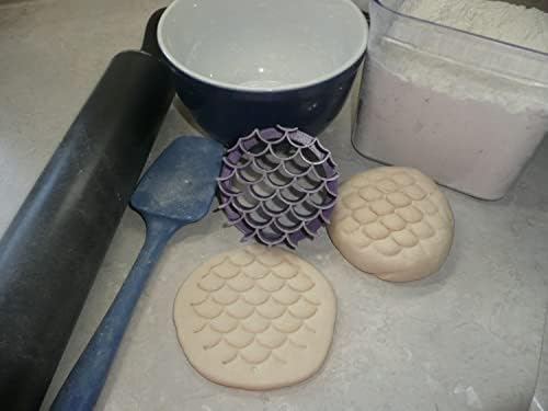 YNGLLC Purple Mermaid Scales Concha Cutter Baking Tool