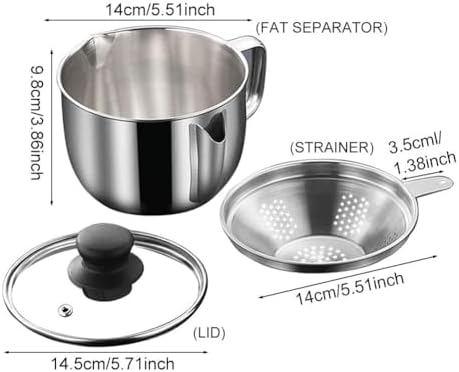 Separate Grease Oil Multi-Use 1000ML Grease Separator