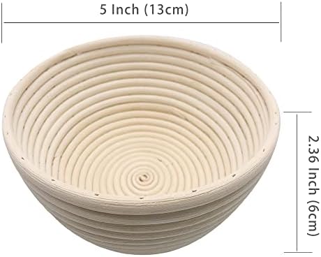 6 PCS Natural Rattan Banneton Proofing Baskets for Bread Baking