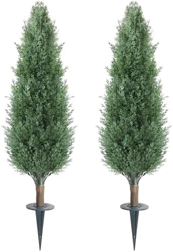 Damomo 3FT Artificial Cedar Topiary Trees Set of 2 1