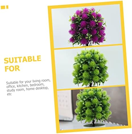 Personalized Miniature Green Potted Plant Decor 2PC Set