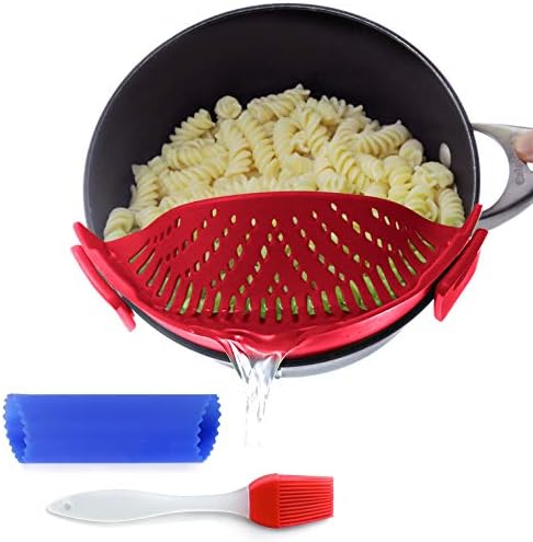 Salbree Clip On Food Strainer Set DK Red