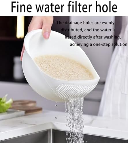 2-in-1 Rice Colander VegetableFruit Cleaning Basket Sturdy Kitchen Tool
