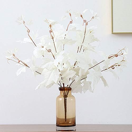 Artificial maple leaves 4Pcs light silver set