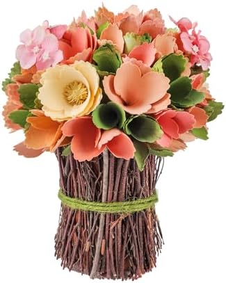 National Tree Company Artificial Pink and Yellow Floral Bundle 9 Inches