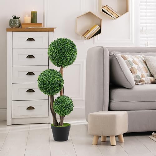 Artificial Boxwood Topiary Tree with 3 Ft Height