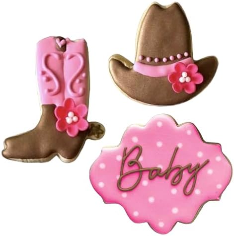 CowboyCowgirl Cookie Cutters 3-Pc Set Made in USA Wild West Baking Fun