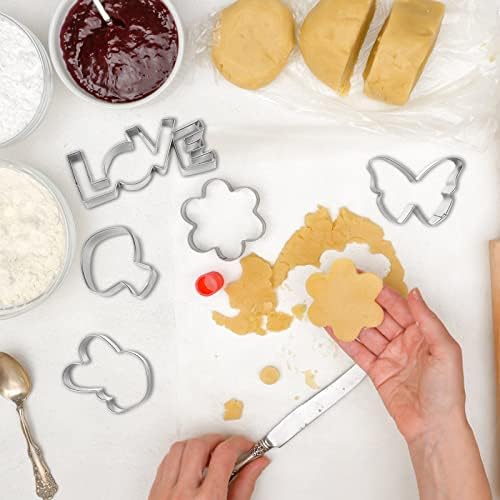 Sturdy Hippie Cookie Cutters Set with 12 Unique Designs