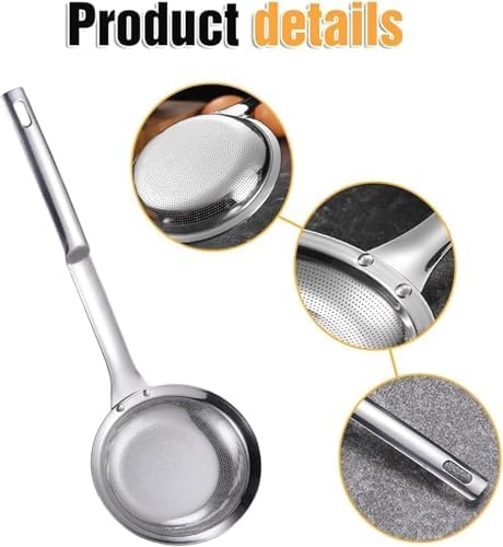 Stainless Steel Fine Mesh Colander with Handle 2PCS