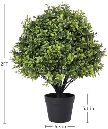 24 Fake Boxwood Outdoor Plant Set of 2