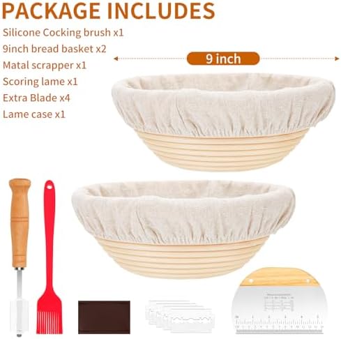 Sourdough Proofing Basket Set