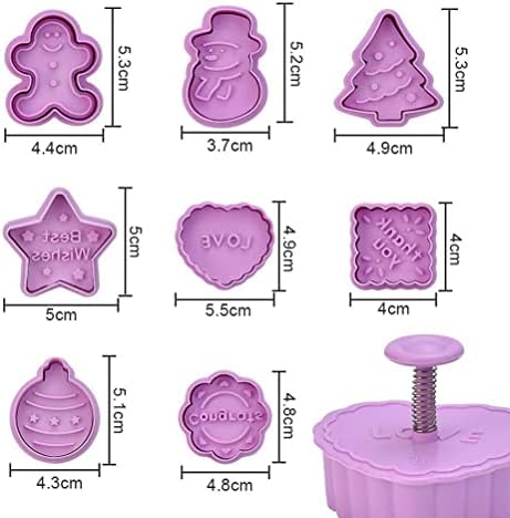 Zerone 8 Pcs Christmas Cookie Cutter Set Plastic Biscuits