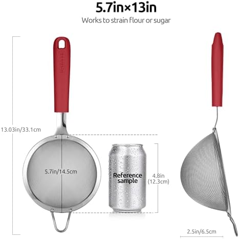 U-Taste 188 Stainless Steel Mesh Strainer for Kitchen
