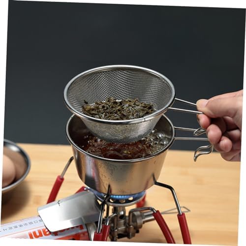FELTECHELECTR Stainless Steel Collapsible Colander Sieve Net 1-Piece