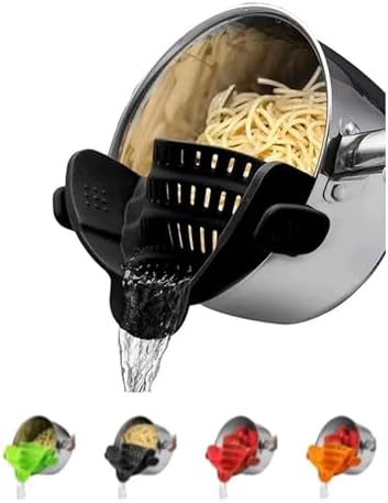 Adjustable Silicone Pot Strainer for Kitchen Use
