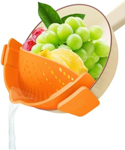 YEVIOR Clip-on Food Strainer for Pots Pans Bowls