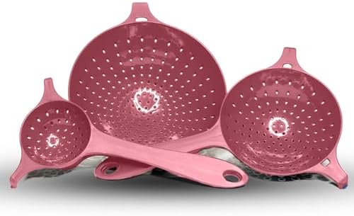 Perfect for Pasta Veggies Fruits - Compact 3-Piece Strainer Set