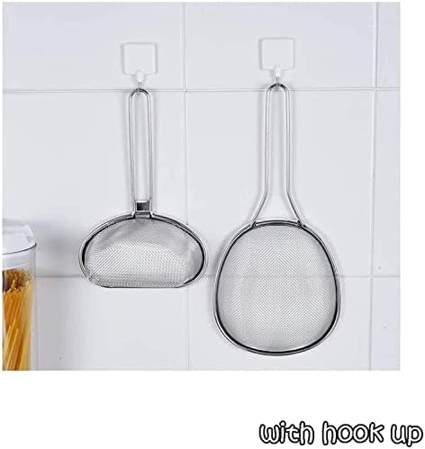 SS Colander with Grip Handle Premium Mesh Strainer for Kitchen Uses