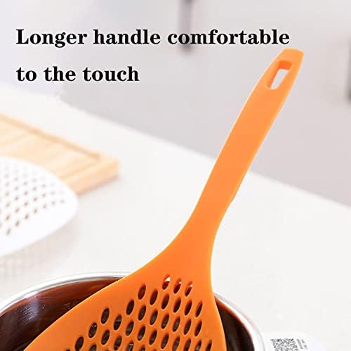 2 Pieces Plastic Strainer Scoop Colanders with Handle 1