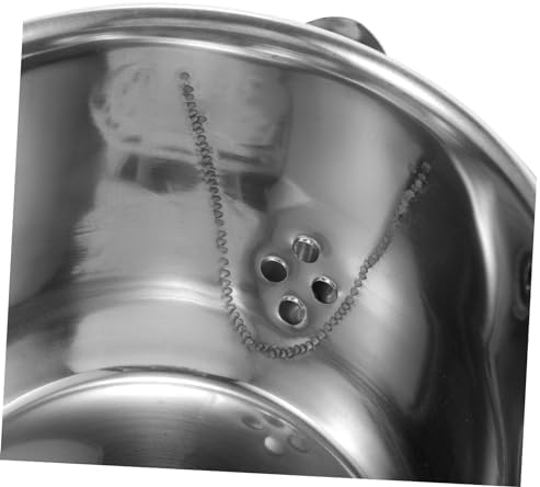 Stainless Steel Oil Strainer Pot with Glass Lid for Grease Removal