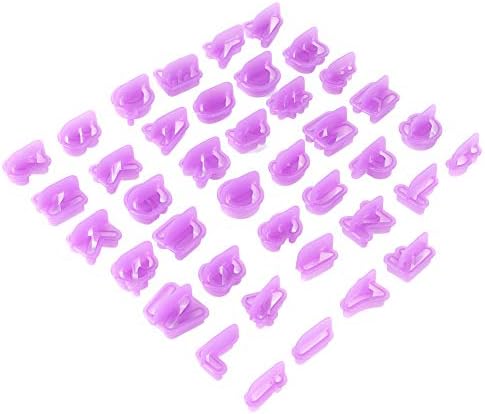 Versatile 40-Piece Digital Plastic Cookie Mold Set for DIY