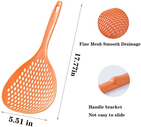 2 Pieces Plastic Strainer Scoop Colanders with Handle 1