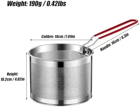Mirrorless Frying Basket Heatproof Pasta Strainer Efficient and Compact