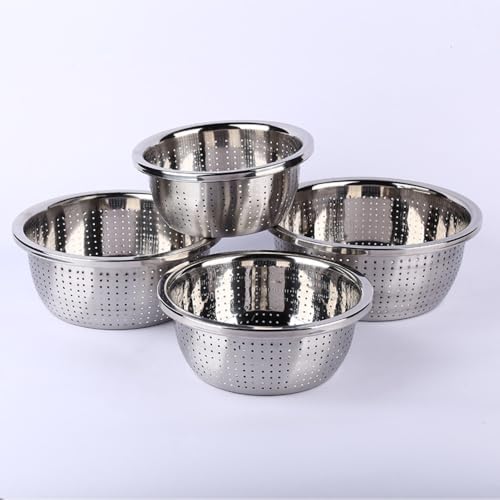 Durable Stainless Steel Colander Rice Washer Vegetable Strainer