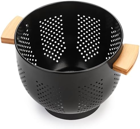 Dicunoy Metal Colander with Wood Handle