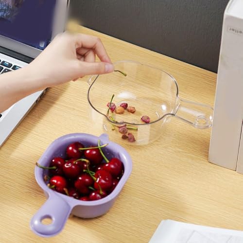 Fruit Strainer Dual-Layer Colander with Handle Kitchen Gadget for