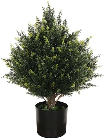 Natural-Looking 19 Artificial Cedar Tree Potted Topiary