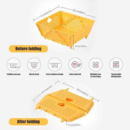 Collapsible Colander Advanced Food Strainer for Kitchen Camping