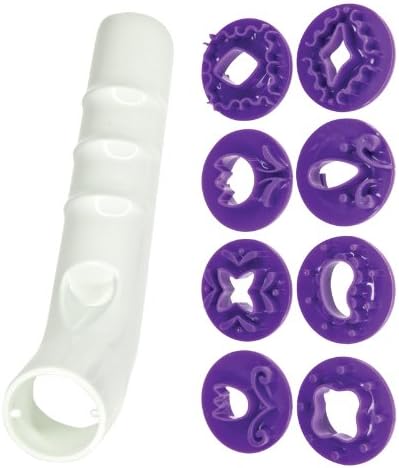 9-Piece White Fondant Punch Cutter Set