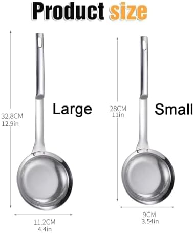 Beyonddraw Fine Mesh Stainless Steel Colander Spoon Hands-Free Cooking