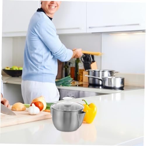 304 Stainless Steel Kitchen Oil Separator with Glass Lid