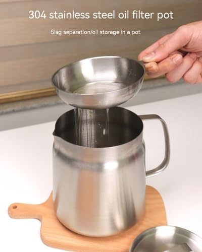 Bacon grease and cooking oil eliminator 304 stainless steel mesh oil strainer