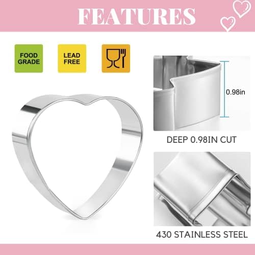 KAISHANE Heart Cookie Cutter Set