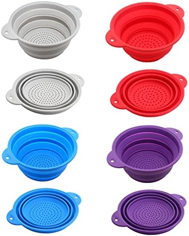 Hisocute Folding Colander Drain Basket Set