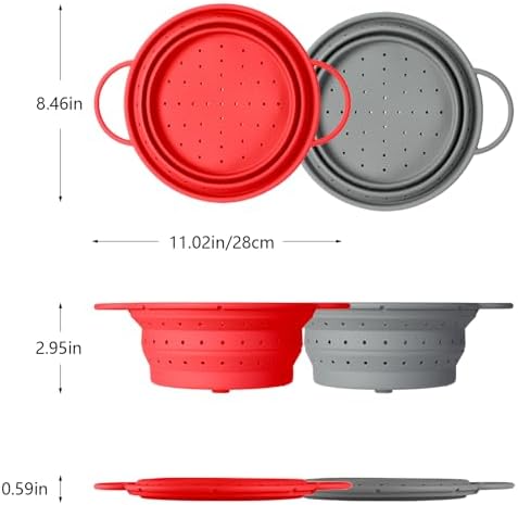 Space-Saving Collapsible Colander Set