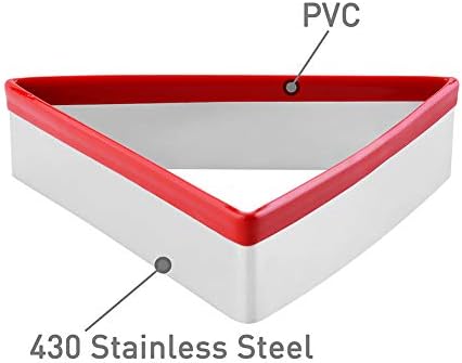 3-Piece Triangle Cookie Cutters Set Heavy Duty Baking Tool