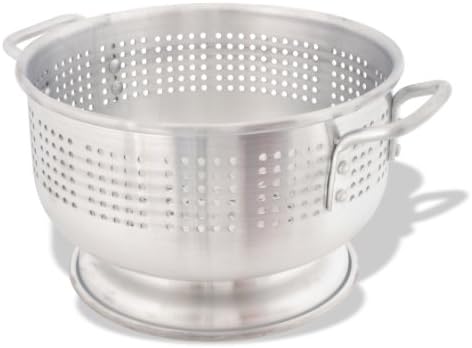 Crestware 12-Quart Aluminum Colander Durable Easy to Clean
