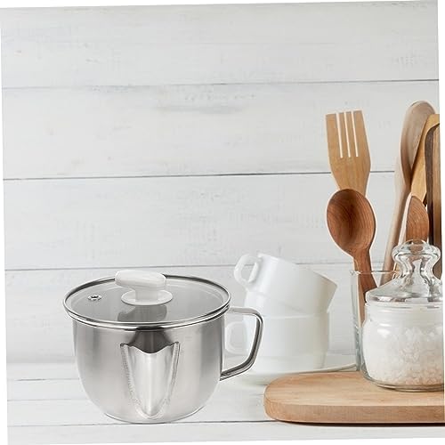 Garneck Stainless Steel Grease Bowl Anti-Scald Overflow-Free