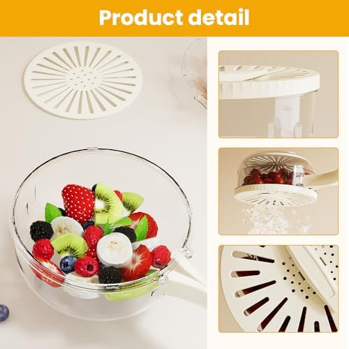 Efficient 2-in-1 Produce Washer with Foldable Handle