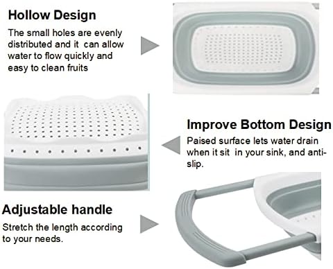 Collapsible Silicone Strainer Set for StudyPasta Veg Fruits Heat-Resistant Space-Saving