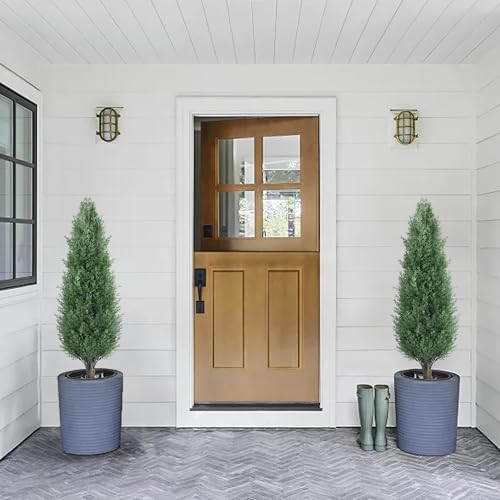 Damomo 3FT Artificial Cedar Topiary Trees Set of 2 1