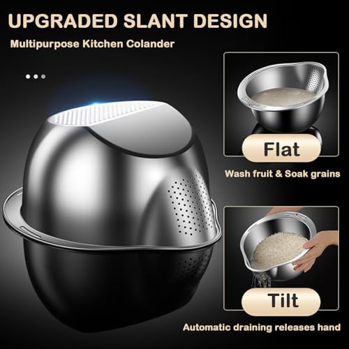 4-in-1 Stainless Steel Kitchen Colander