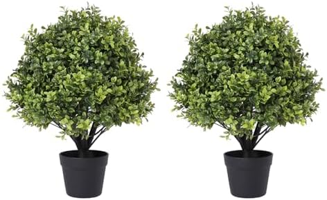 24 Fake Boxwood Outdoor Plant Set of 2