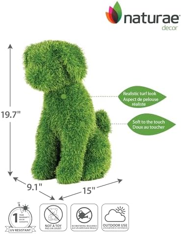 Sitting Dog Artificial Topiary