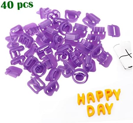 40-Piece Letter Stencil for Cake Baking