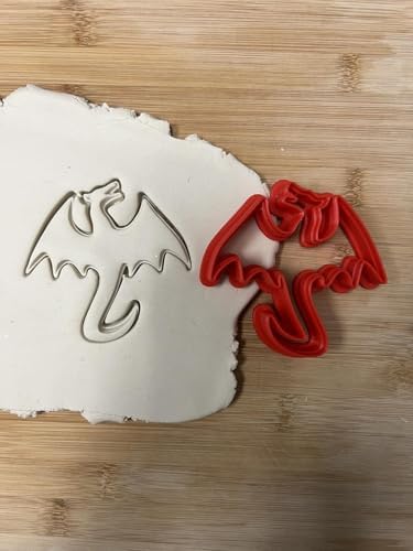 Flying Dragon Cookie Cutter - antique silver